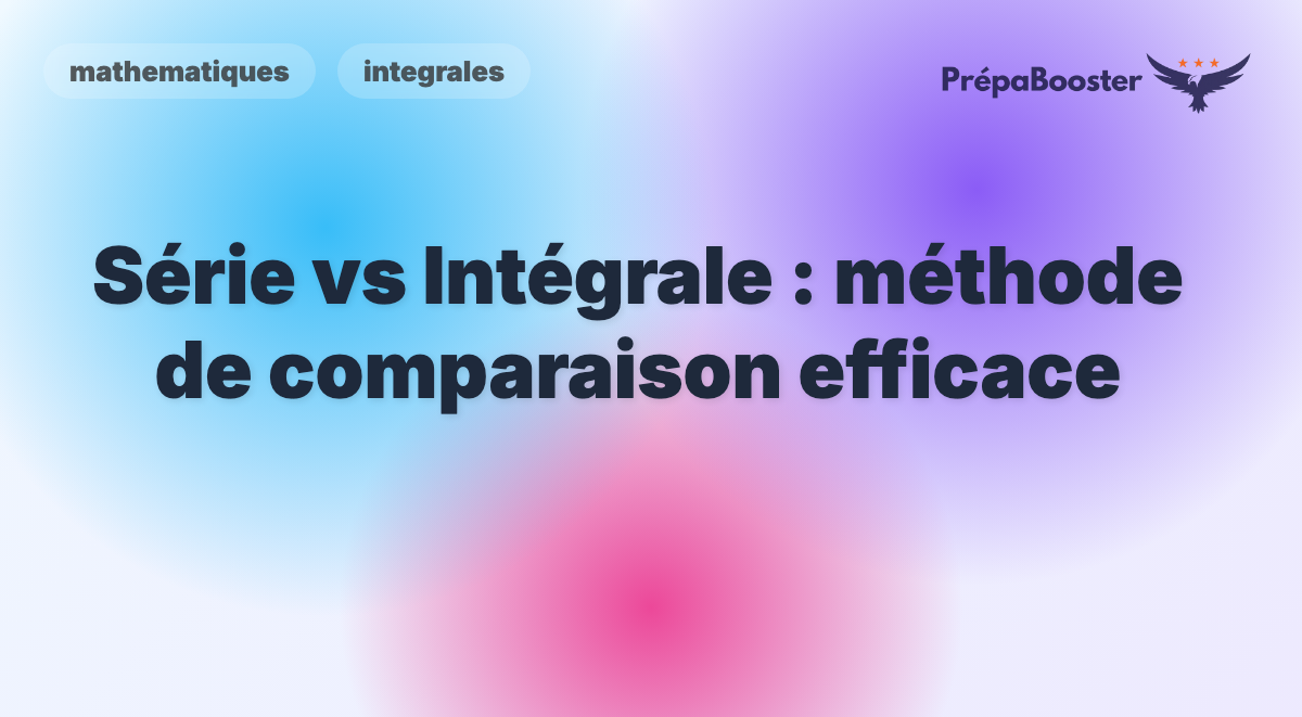 Série vs Intégrale : méthode de comparaison efficace