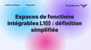 Espaces de fonctions intégrables L1(I) : définition simplifiée - Méthode CPGE