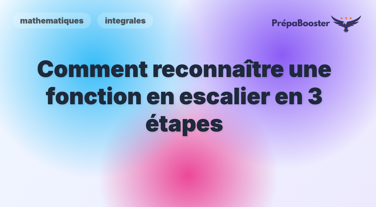 Comment reconnaître une fonction en escalier en 3 étapes