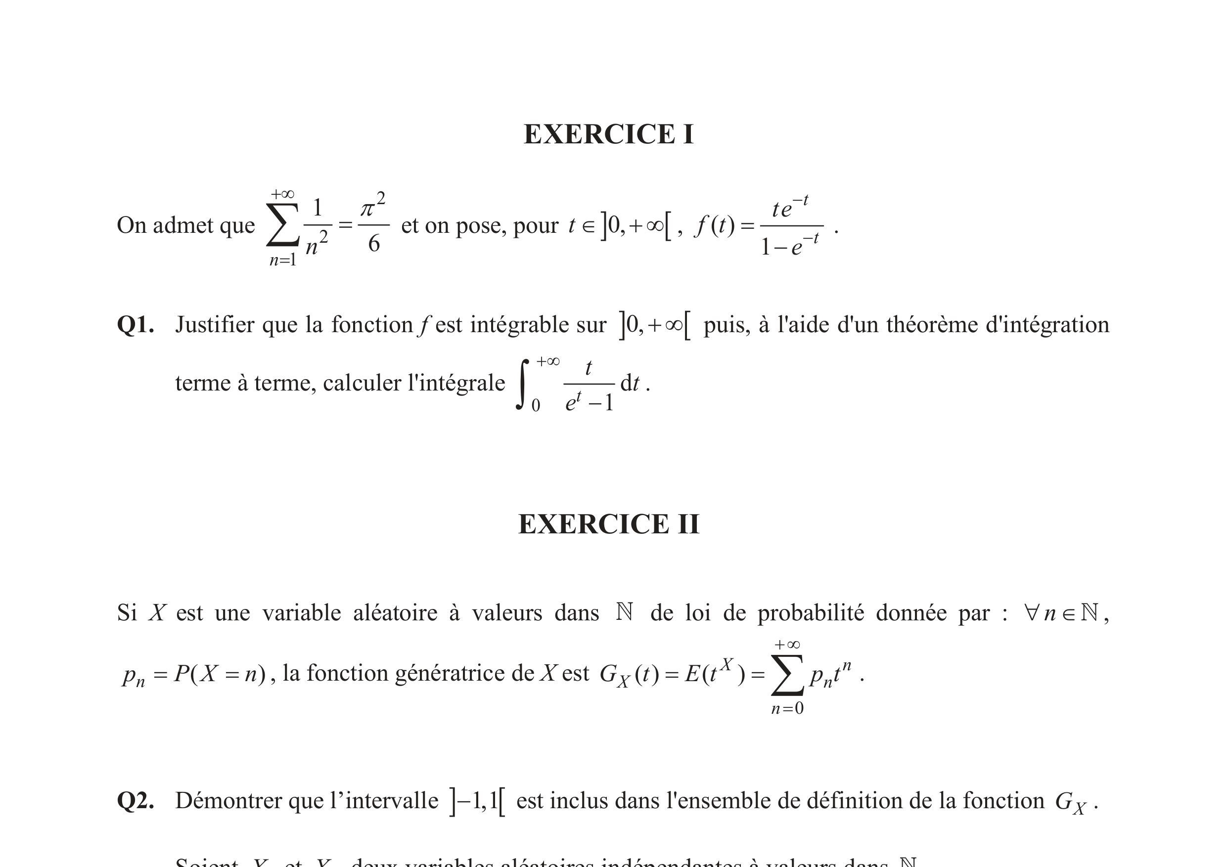 CCINP Maths 1 MPI 2019