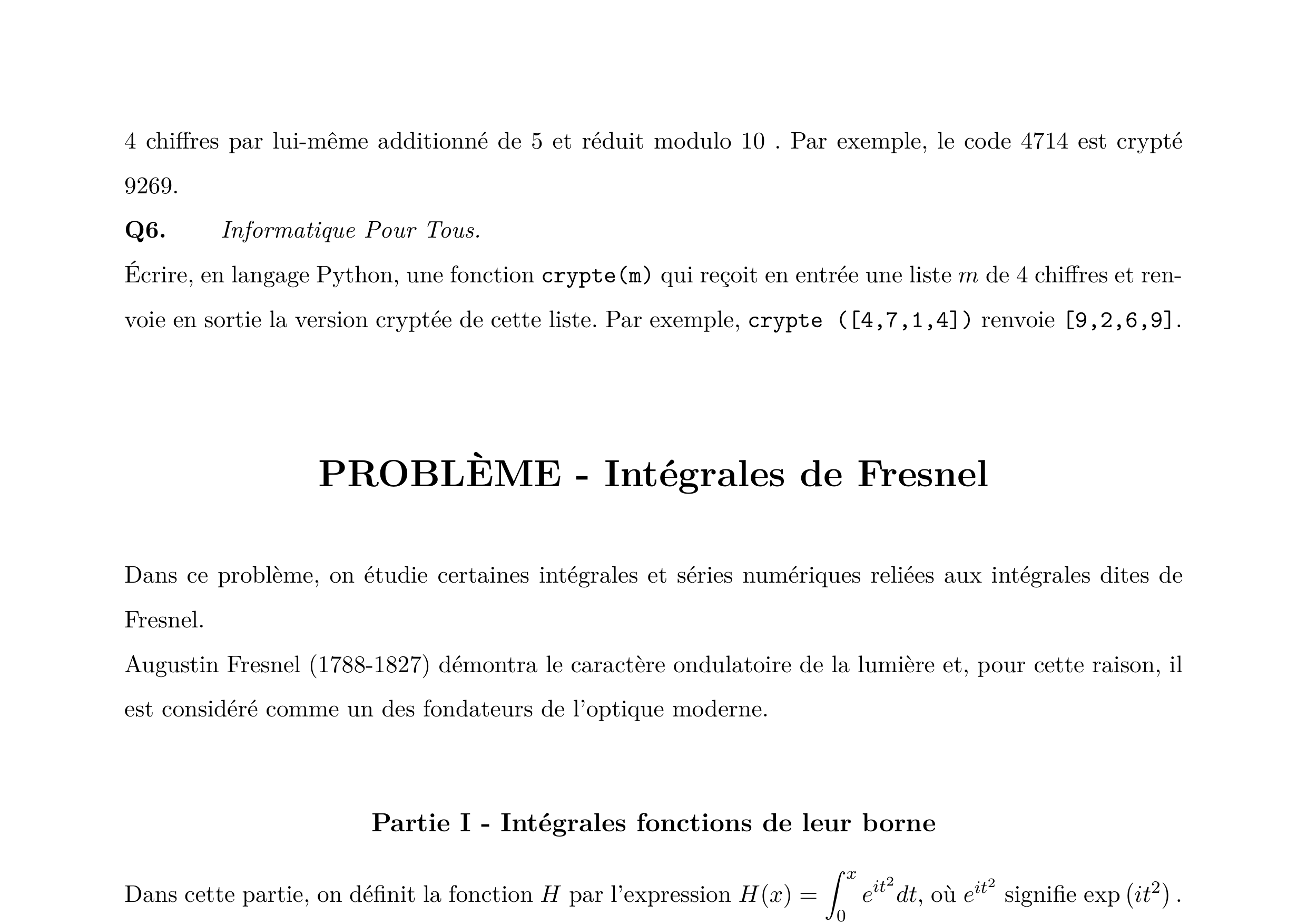 CCINP Maths 1 MPI 2022