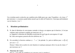 Énoncé et corrigé CCINP Maths 1 MP 2004