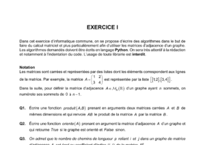 Énoncé et corrigé CCINP Maths 1 MP 2023