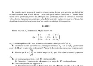 Énoncé et corrigé CCINP Maths 1 PC 2007
