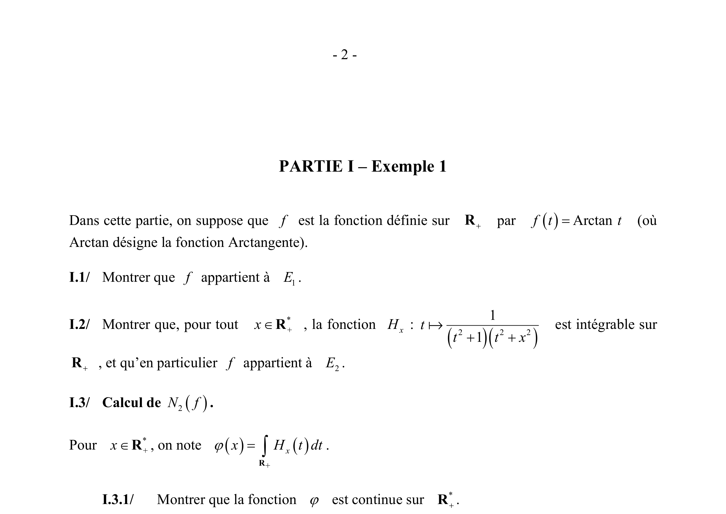 CCINP Maths 1 PSI 2004