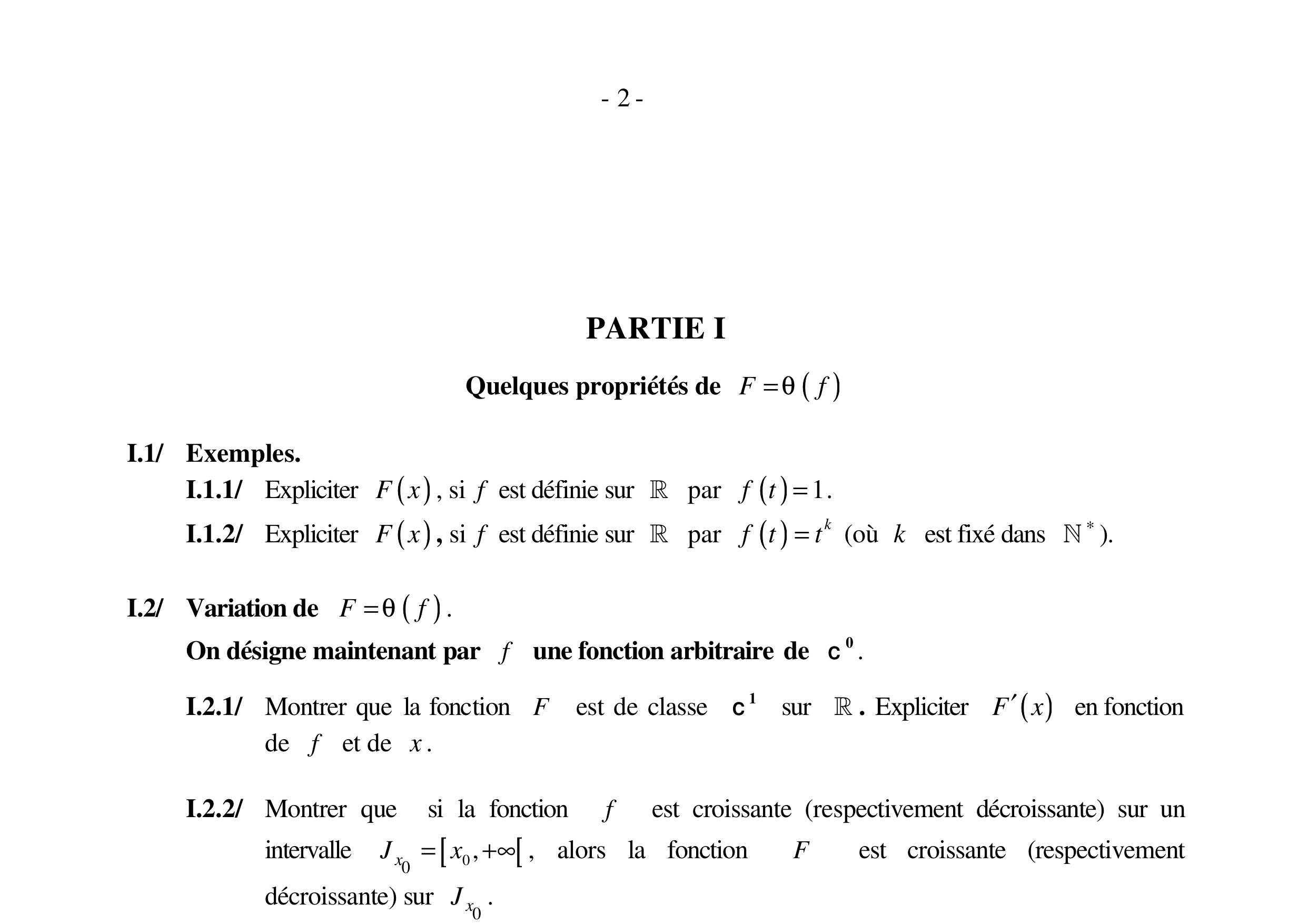 CCINP Maths 1 PSI 2005