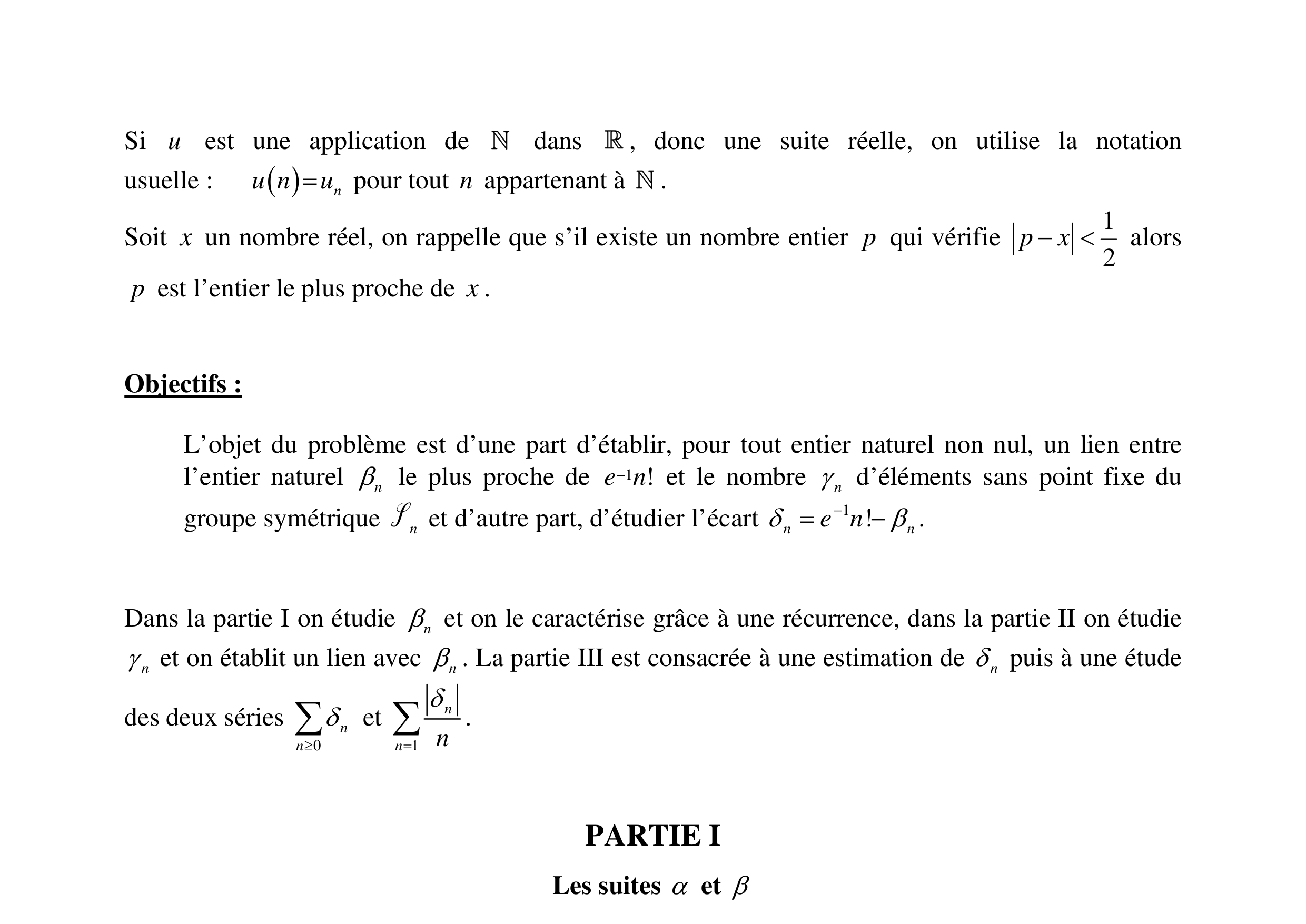 CCINP Maths 1 PSI 2007