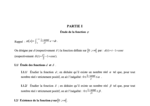 Énoncé et corrigé CCINP Maths 1 PSI 2009
