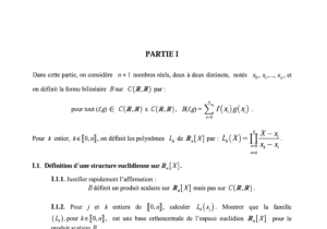 Énoncé et corrigé CCINP Maths 1 PSI 2010