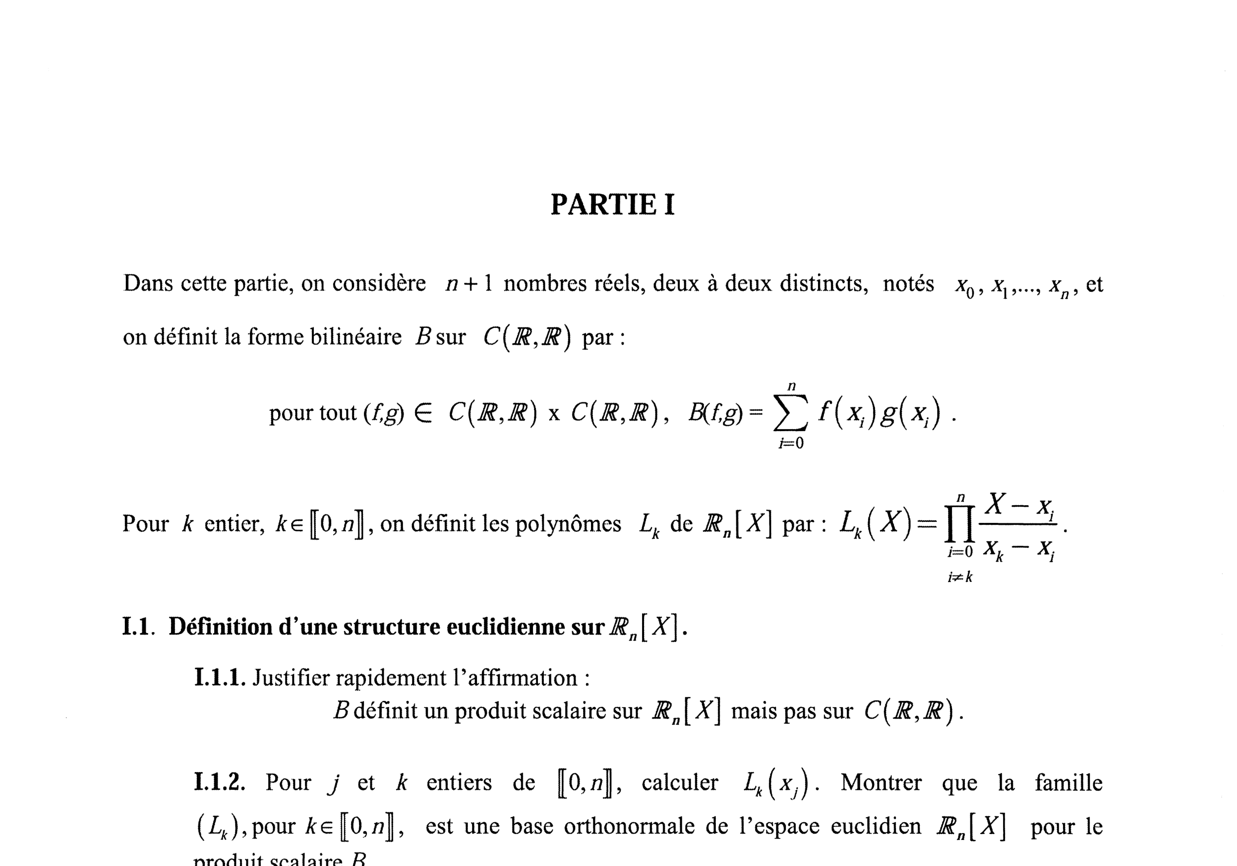 CCINP Maths 1 PSI 2010