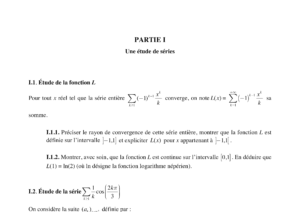 Énoncé et corrigé CCINP Maths 1 PSI 2011