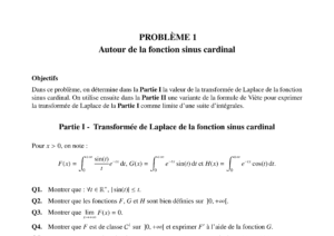 Énoncé et corrigé CCINP Maths 1 PSI 2020