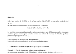 Énoncé et corrigé CCINP Maths 2 MP 2005