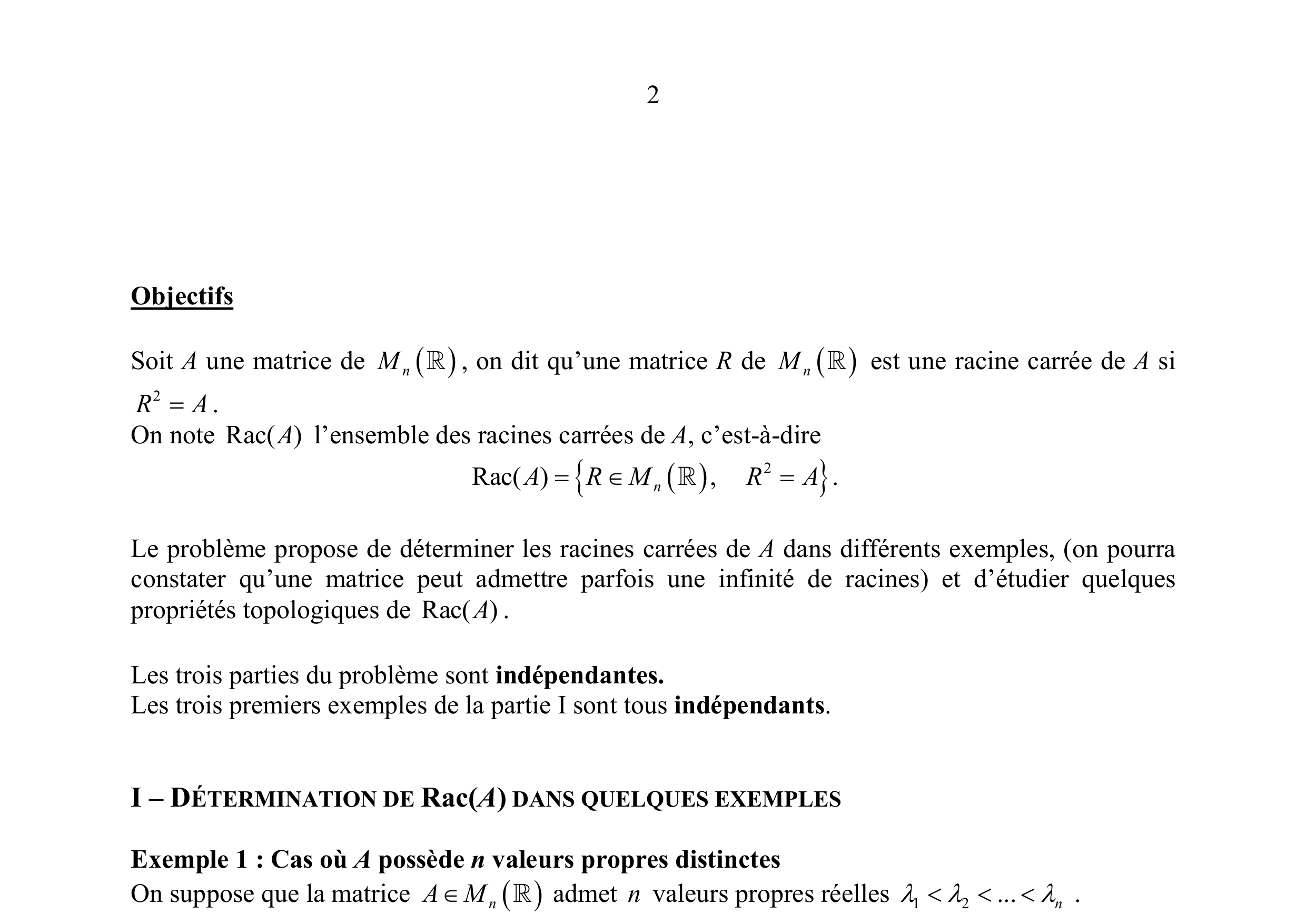 CCINP Maths 2 MP 2005