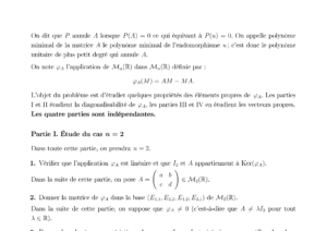 Énoncé et corrigé CCINP Maths 2 MP 2012