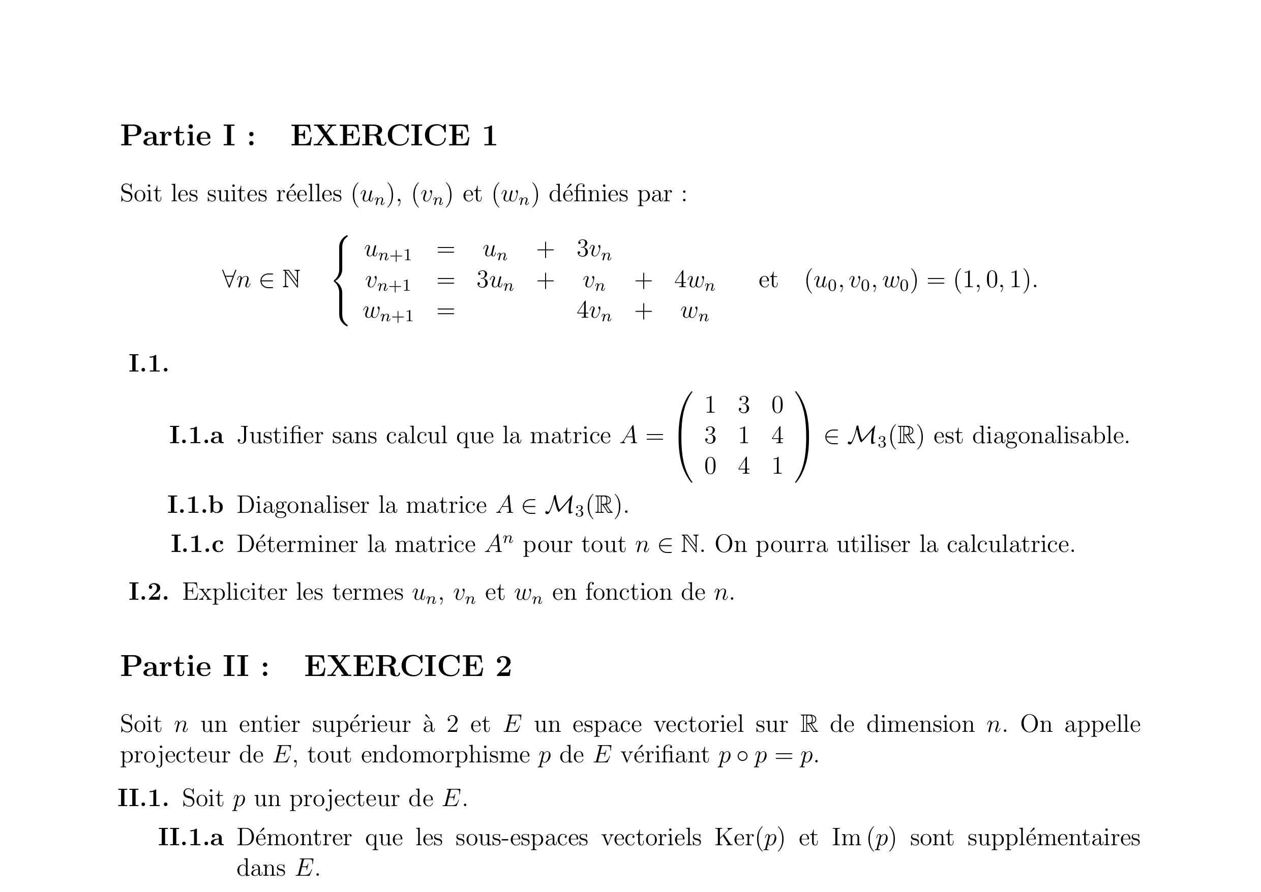 CCINP Maths 2 MP 2014