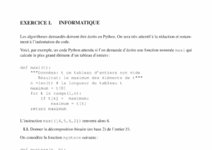 Énoncé et corrigé CCINP Maths 2 MP 2015