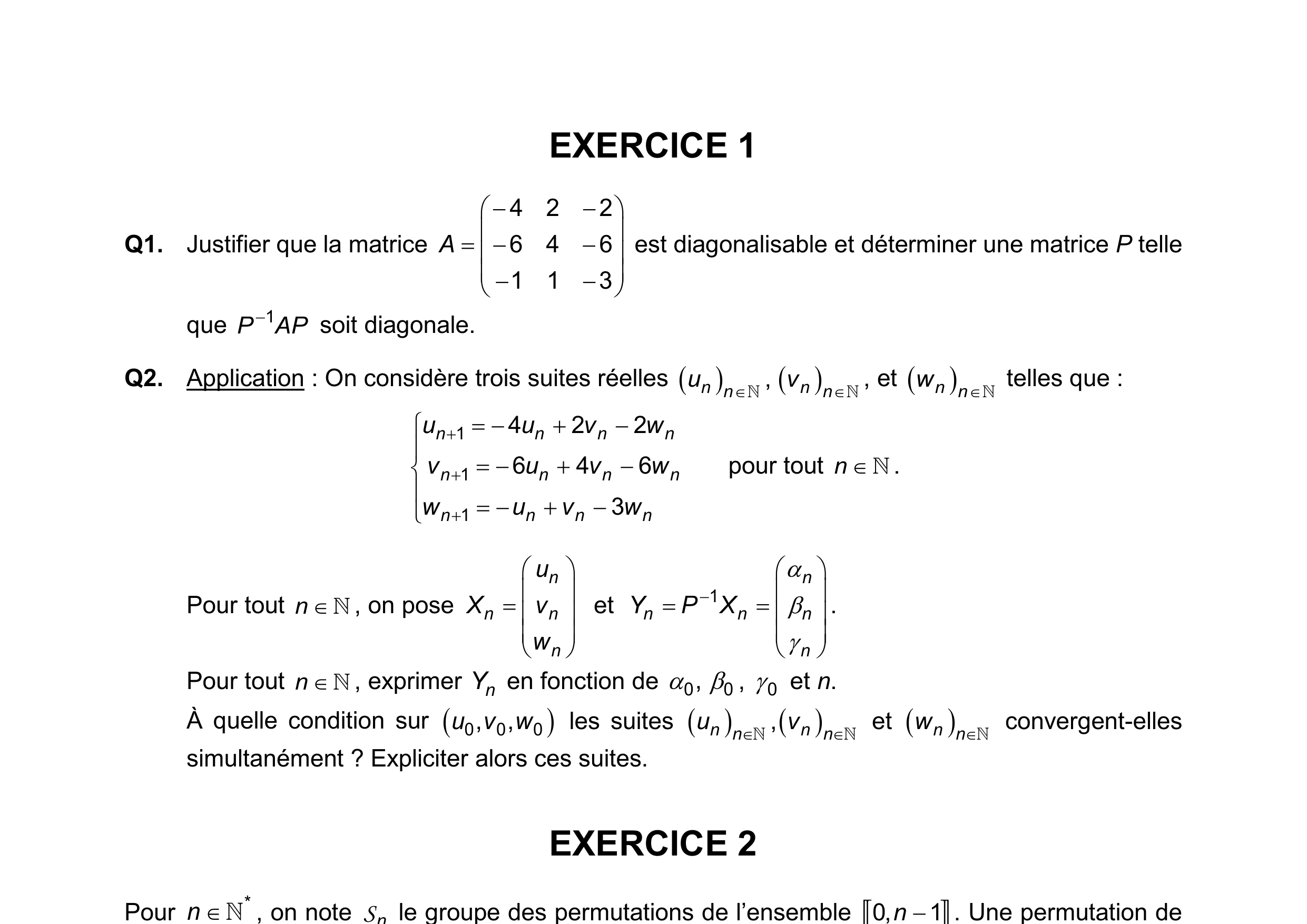 CCINP Maths 2 MP 2024