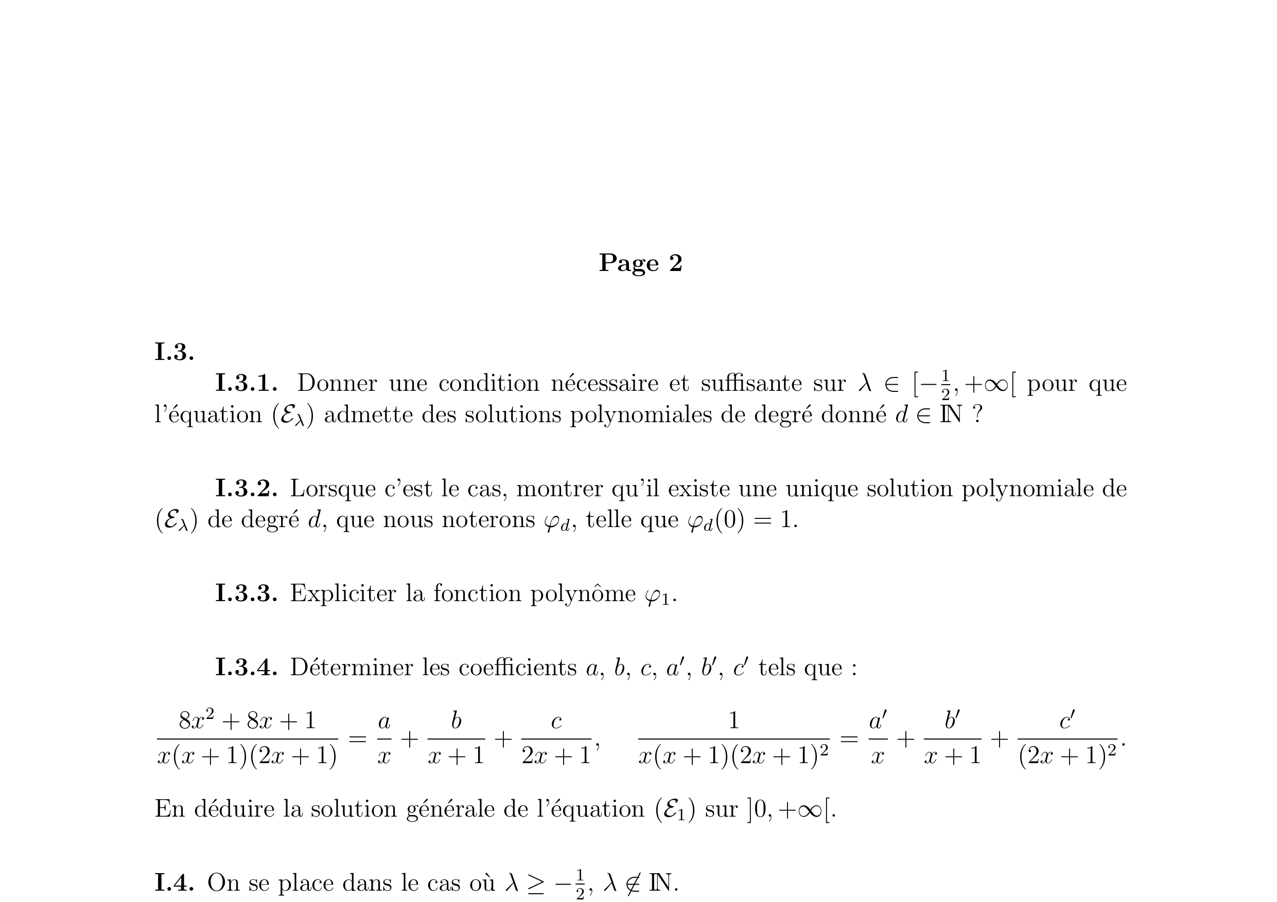 CCINP Maths 2 PC 2005
