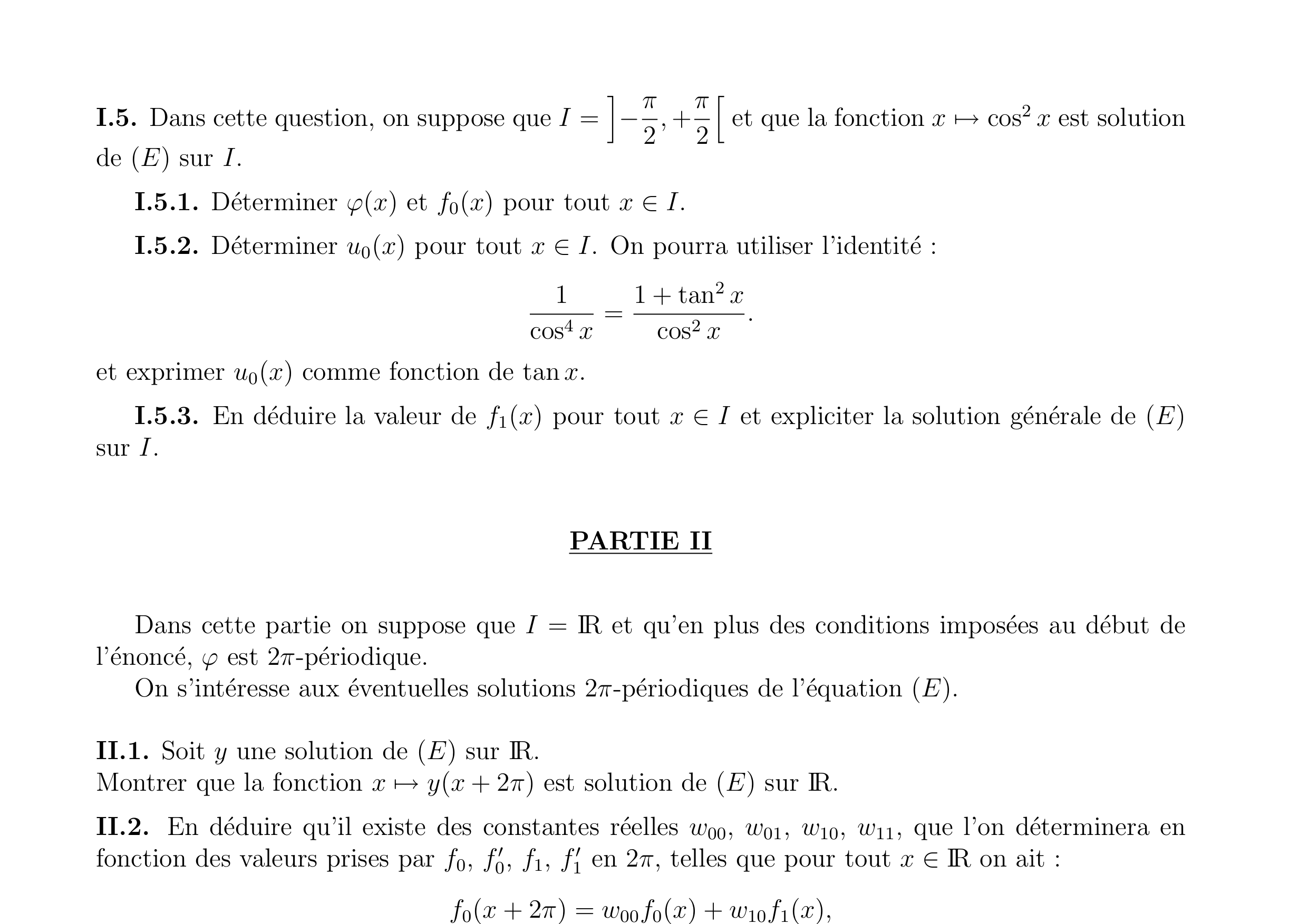 CCINP Maths 2 PC 2007