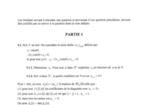 Énoncé et corrigé CCINP Maths 2 PSI 2009