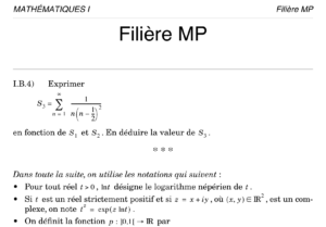 Énoncé et corrigé Centrale Maths 1 MP 2004