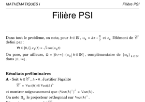 Énoncé et corrigé Centrale Maths 1 PSI 2002