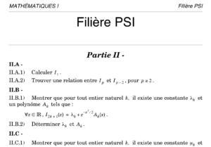 Énoncé et corrigé Centrale Maths 1 PSI 2005