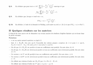 Énoncé et corrigé Centrale Maths 1 PSI 2020