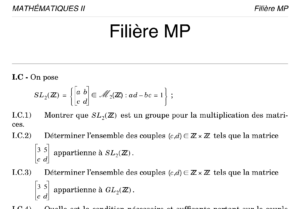 Énoncé et corrigé Centrale Maths 2 MP 2004
