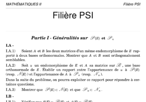 Énoncé et corrigé Centrale Maths 2 PC 2003