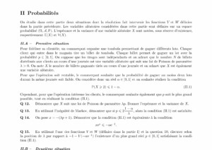 Énoncé et corrigé Centrale Maths 2 PSI 2020