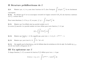 Énoncé et corrigé Centrale Maths 2 PSI 2022