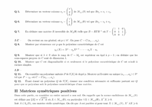 Énoncé et corrigé Centrale Maths 2 TSI 2019