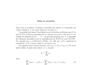 Énoncé et corrigé Mines Maths 1 MP 2007