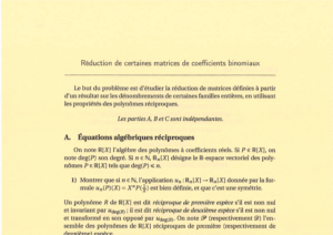 Énoncé et corrigé Mines Maths 1 MP 2012