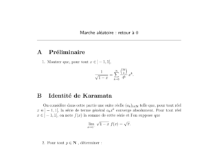 Énoncé et corrigé Mines Maths 1 PSI 2016