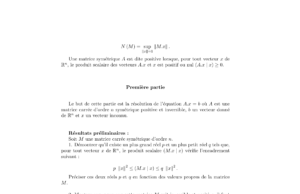 Énoncé et corrigé Mines Maths 2 MP 2003