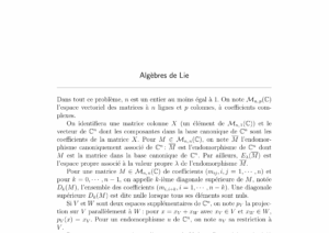 Énoncé et corrigé Mines Maths 2 MP 2007