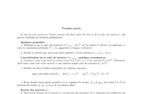 Énoncé et corrigé Mines Maths 2 PSI 2004