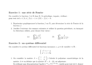 Énoncé et corrigé CCINP Maths 1 MP 2013