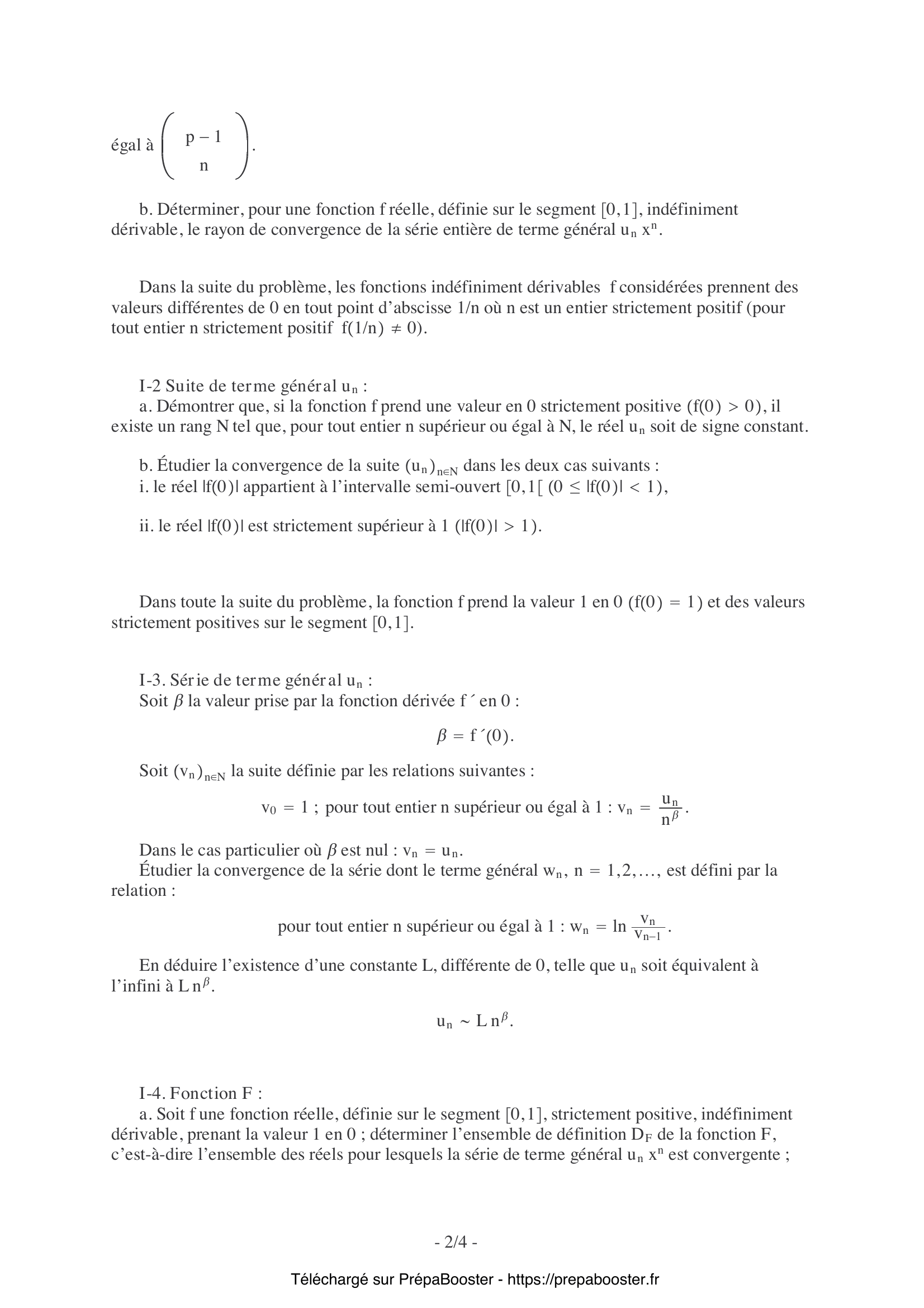 Énoncé Mines Ponts 2002 PSI Maths 1 – page 2 Énoncé Mines Ponts 2002 PSI Maths 1 – page 2