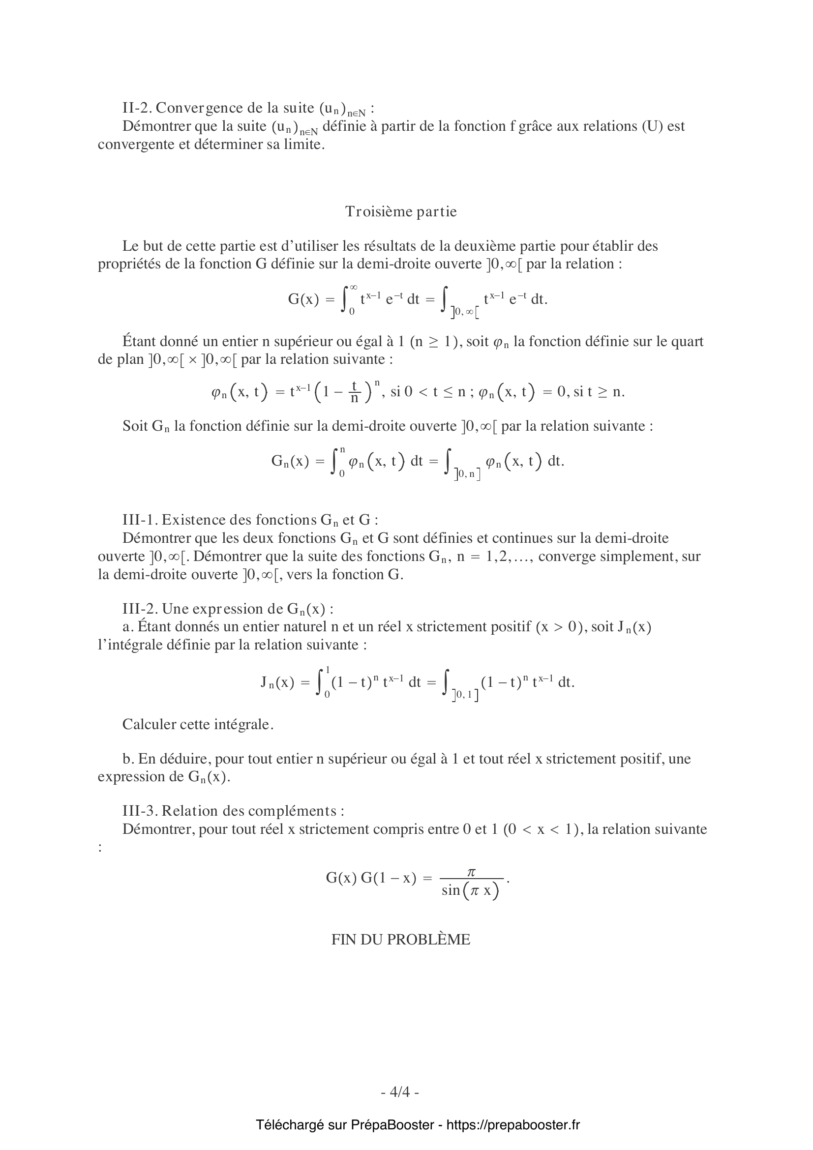 Énoncé Mines Ponts 2002 PSI Maths 1 – page 4 Énoncé Mines Ponts 2002 PSI Maths 1 – page 4