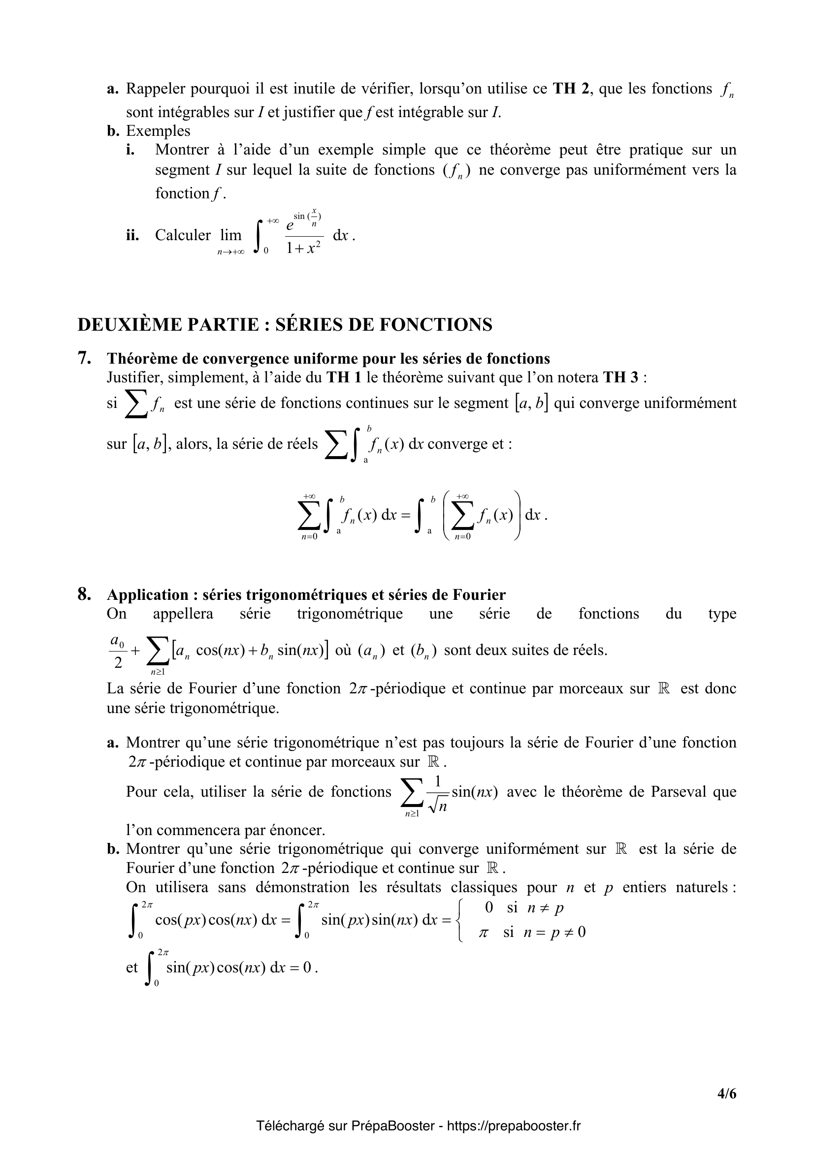 Énoncé CCINP 2007 MP Maths 1 – page 4 Énoncé CCINP 2007 MP Maths 1 – page 4
