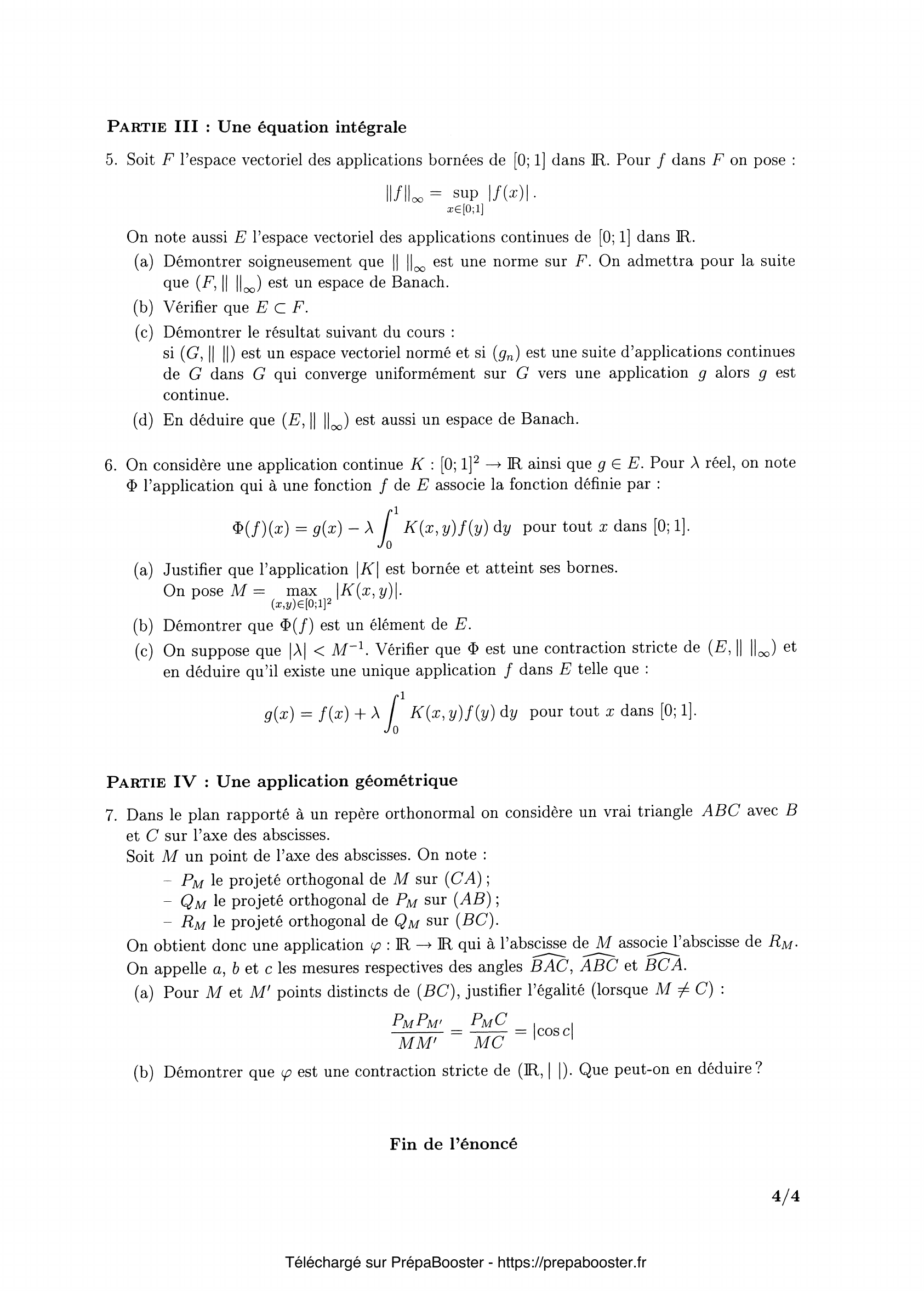 Énoncé CCINP 2009 MP Maths 1 – page 4 Énoncé CCINP 2009 MP Maths 1 – page 4