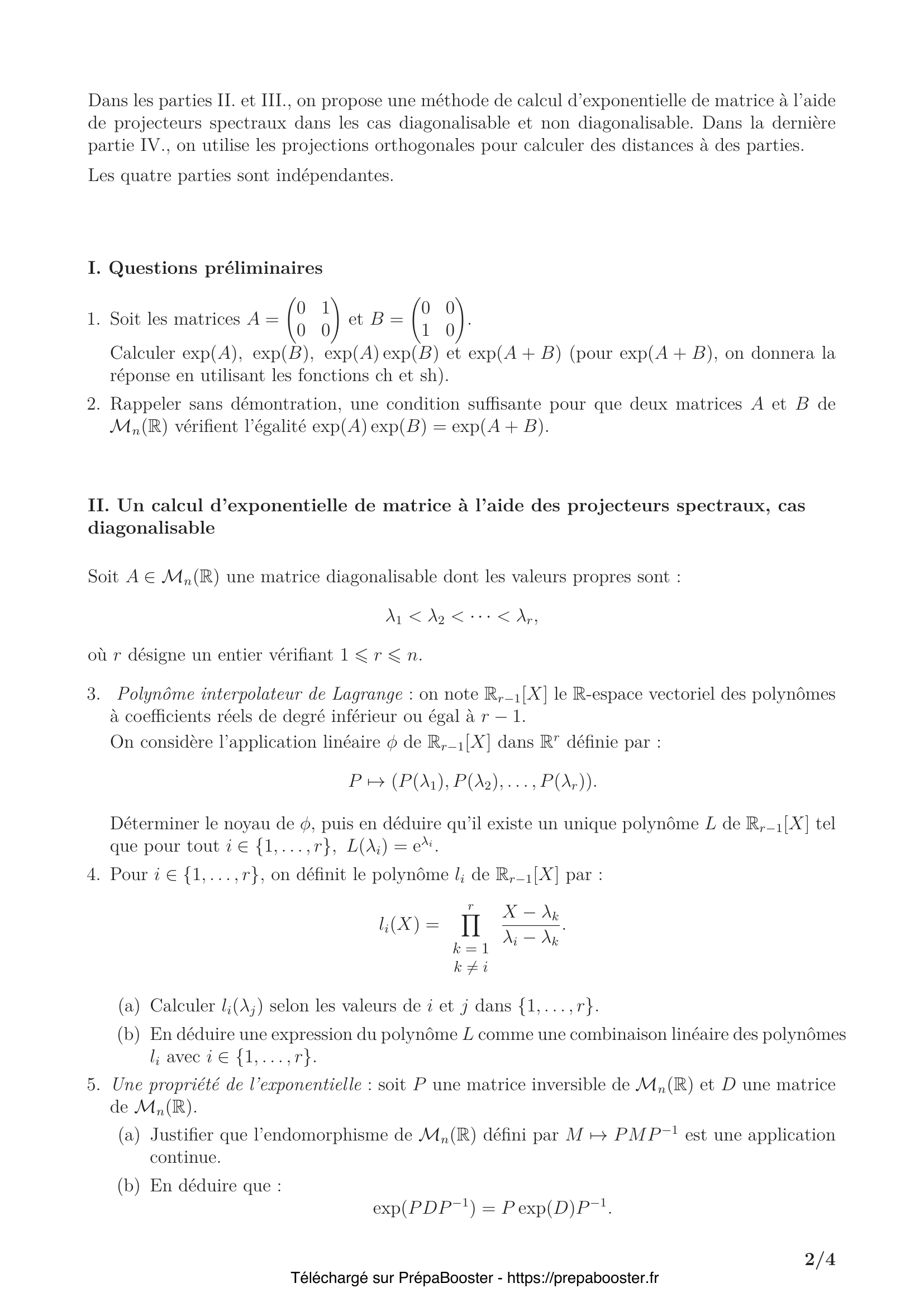 Énoncé CCINP 2010 MP Maths 2 – page 2 Énoncé CCINP 2010 MP Maths 2 – page 2