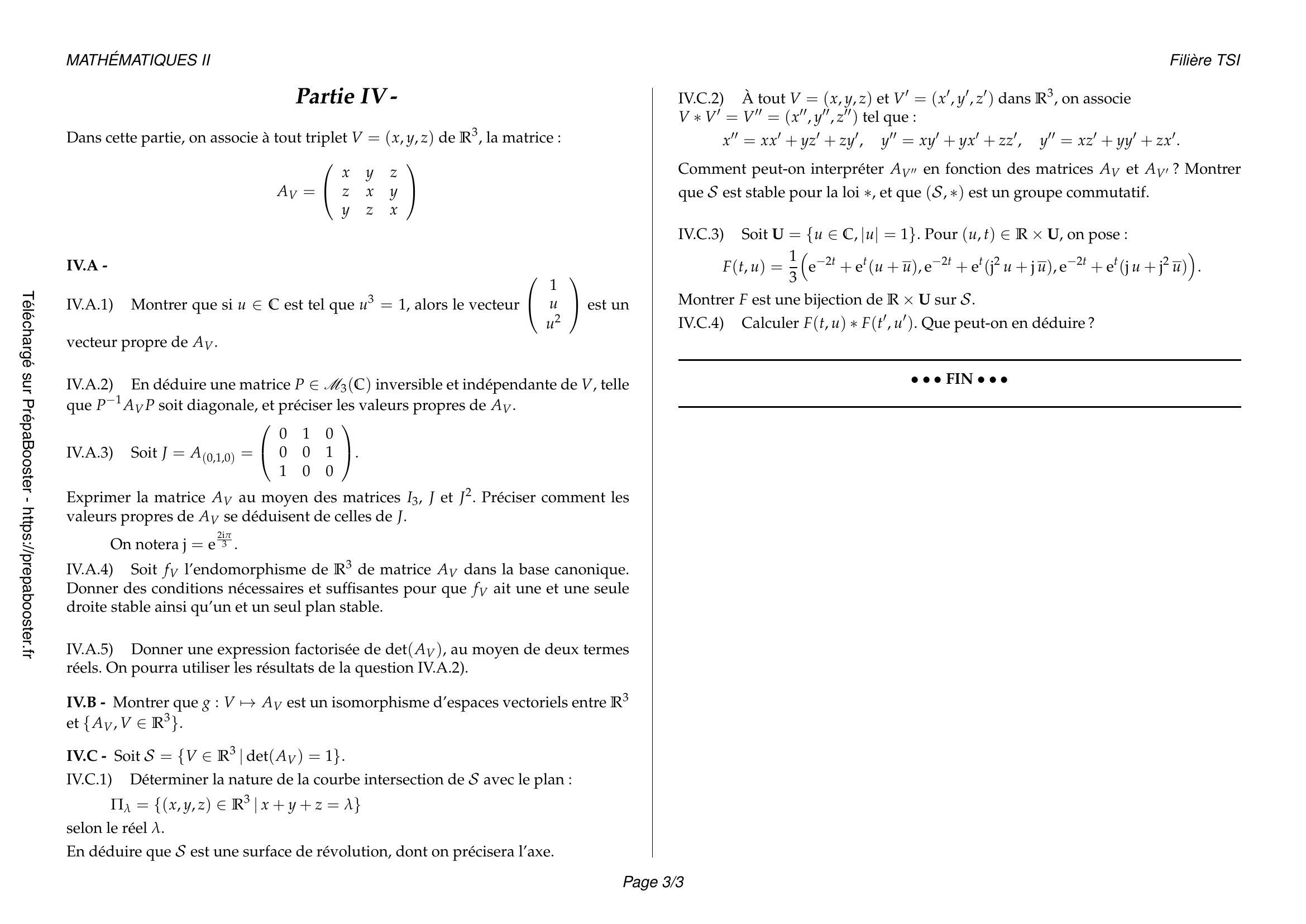 Énoncé Centrale 2010 TSI Maths 2 – page 3 Énoncé Centrale 2010 TSI Maths 2 – page 3