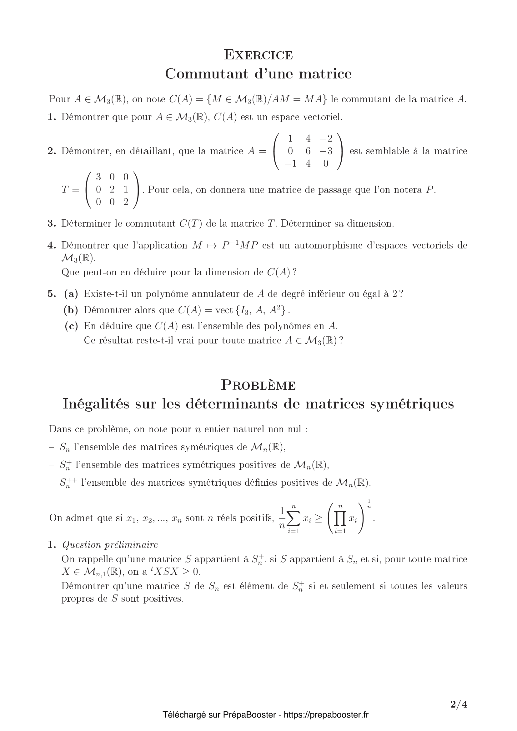Énoncé CCINP 2011 MP Maths 2 – page 2 Énoncé CCINP 2011 MP Maths 2 – page 2