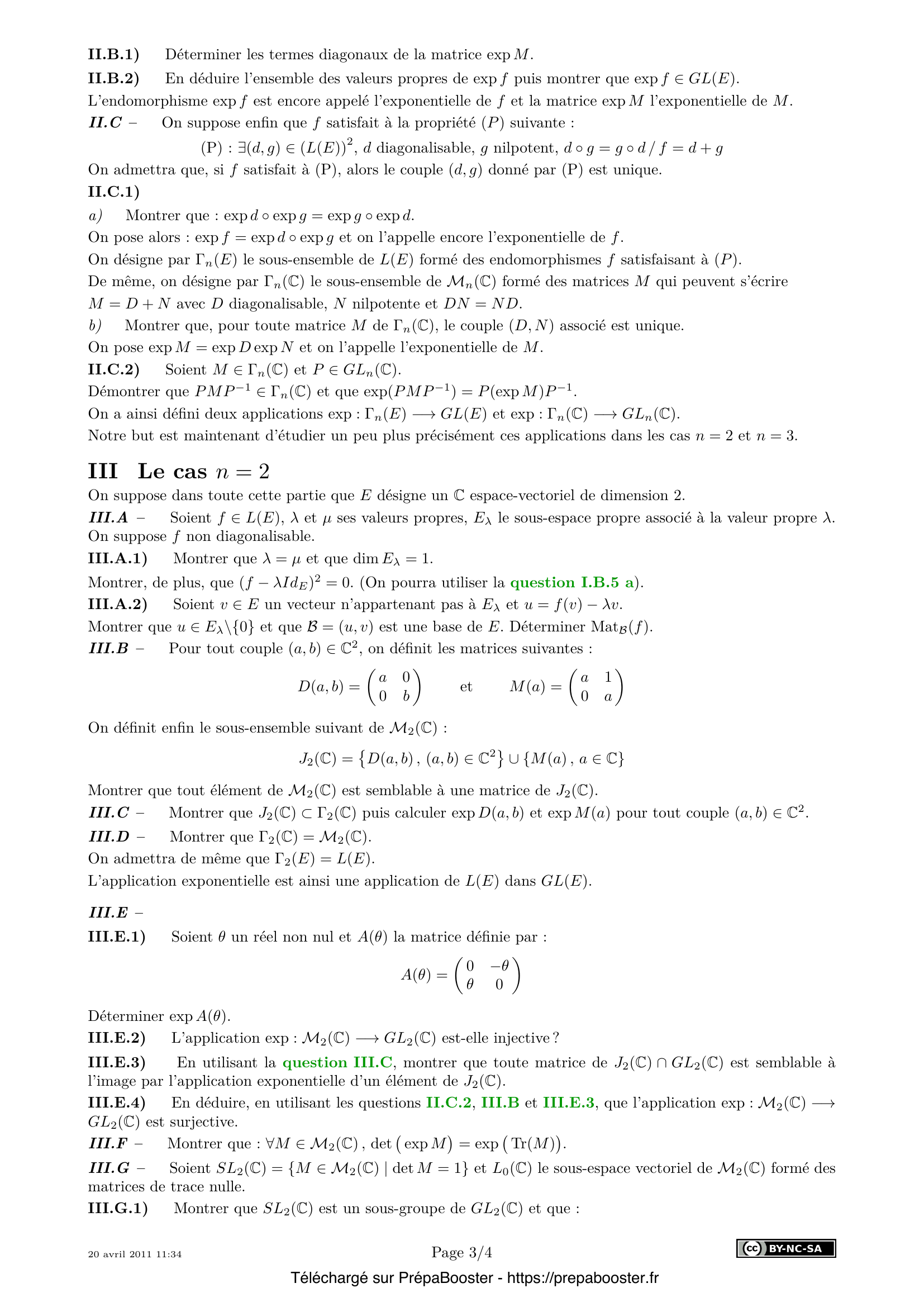 Énoncé Centrale 2011 TSI Maths 2 – page 3 Énoncé Centrale 2011 TSI Maths 2 – page 3