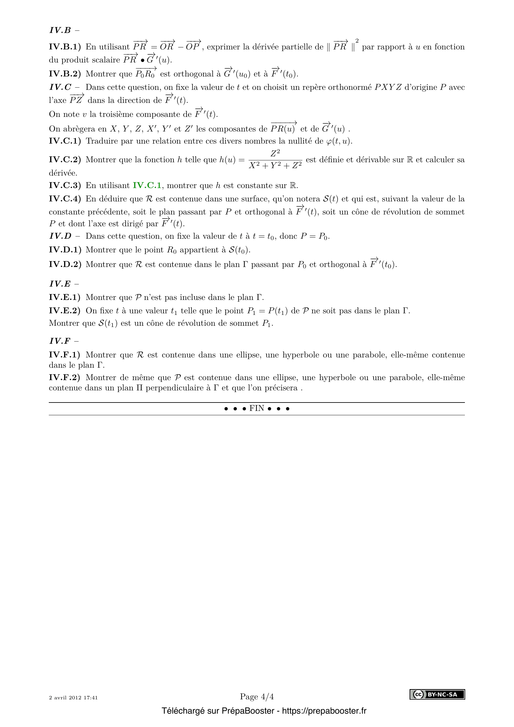 Énoncé Centrale 2012 TSI Maths 2 – page 4 Énoncé Centrale 2012 TSI Maths 2 – page 4